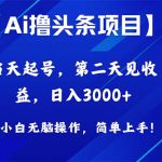 （10334期）Ai撸头条，当天起号，第二天见收益，日入3000+-梦帆创业网