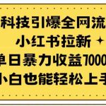 （9679期）黑科技引爆全网流量小红书拉新，单日暴力收益7000+，小白也能轻松上手-梦帆创业网
