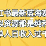 外面收费1980的小红书最新蓝海赛道，虚拟资源都是纯利润，单人日收入过千-梦帆创业网