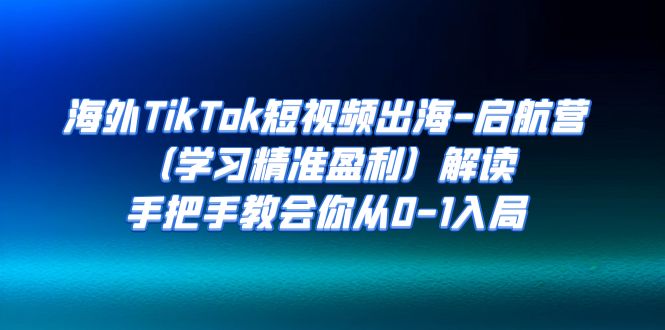 海外TikTok短视频出海-启航营（学习精准盈利）解读，手把手教会你从0-1入局-梦帆创业网
