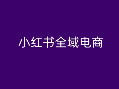 小红书全域电商，小红书电商教程-梦帆创业网