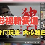 最新影视解说玩法，人物独白，30天涨粉24万+，全流程拆解【揭秘】-梦帆创业网