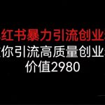小红书暴力引流创业粉，教你引流高质量创业粉，价值2980-梦帆创业网
