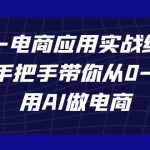 AIGC电商应用实战线上课，手把手带你从0-1，用AI做电商（更新39节课）-梦帆创业网
