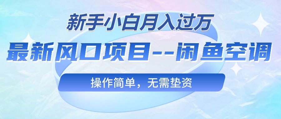 （10767期）最新风口项目—闲鱼空调，新手小白月入过万，操作简单，无需垫资-梦帆创业网