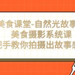 美食课堂-自然光故事感美食摄影系统课：手把手教你拍摄出故事感美食！-梦帆创业网