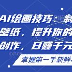 掌握AI绘画技巧：制作创意壁纸，提升你的艺术创作，日赚千元-梦帆创业网