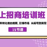 线上·招商培训班,解决流量和转化难的难题 引爆市场 从起号到变现(15节)-梦帆创业网