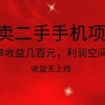 倒卖二手手机项目，一单收益几百元，利润空间大，收益高，收益无上线-梦帆创业网