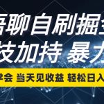 (12953期)语聊自刷掘金,当天学会,当天见收益,轻松日入300+-梦帆创业网