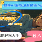 24年最新ai治愈动态插画玩法，操作简单，小白也能轻松入手，日入1000+-梦帆创业网