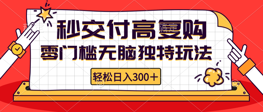 （12839期）零门槛无脑独特玩法 轻松日入300+秒交付高复购   矩阵无上限-梦帆创业网