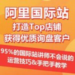 【阿里国际站】打造Top店铺&获得优质询盘客户，​95%的国际站讲师不会说的运营技巧-梦帆创业网