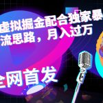 小红书虚拟掘金配合独家首发暴力引流思路，月入过万-梦帆创业网