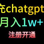 代充chatgpt4.0，日入500+，精准引流，暴力变现！-梦帆创业网