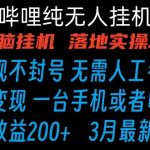 哔哩哔哩纯无脑挂机卖课 单号日收益200+ 手机就能做-梦帆创业网