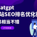 利用chatgpt操作网站SEO排名优化技术:实战效果相当不错(5节视频课)-梦帆创业网