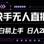 快手无人直播，小白易上手，轻轻松松日入2000+-梦帆创业网