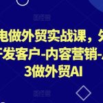 AI闪电做外贸实战课，​外贸建站-开发客户-内容营销-从0到3做外贸AI(更新)-梦帆创业网