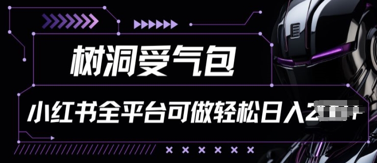 小红书等全平台树洞受气包项目，轻松日入一两张-梦帆创业网