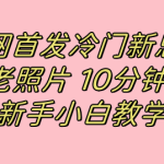 全网首发冷门新思路,修复老照片,10分钟收益150+,适合新手操作的项目-梦帆创业网