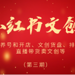 2024小红书文创（第三期）小红书养号和开店、文创货盘、排名优化、直播带货卖文创等-梦帆创业网