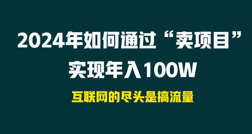（9147期） 2024年如何通过“卖项目”实现年入100W-梦帆创业网