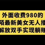 外面收费980陌陌最新美女无人播剧玩法 解放双手实现躺赚（附100G影视资源）-梦帆创业网