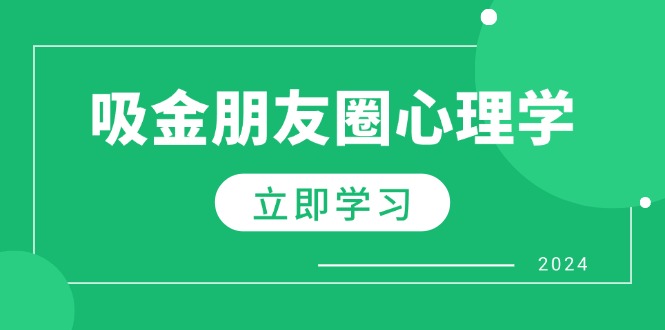 朋友圈吸金心理学：揭秘心理学原理，增加业绩，打造个人IP与行业权威-梦帆创业网