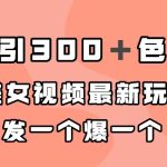 日引300＋色粉，美女视频最新玩法，发一个爆一个-梦帆创业网