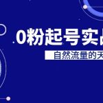 某收费培训7-8月课程：0粉起号实战教学，自然流量的天花板（9节）-梦帆创业网