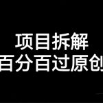 项目拆解百分百过原创，解决项目拆解赛道难过原创的问题-梦帆创业网