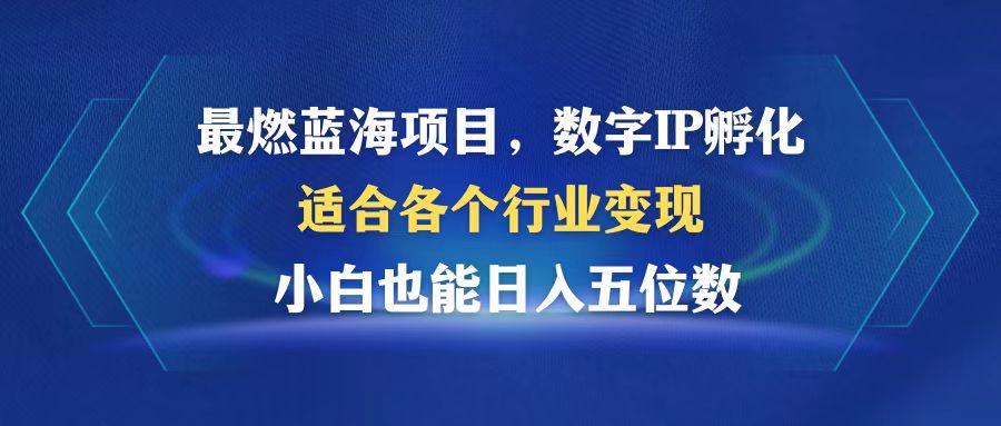 （12941期）最燃蓝海项目  数字IP孵化  适合各个行业变现  小白也能日入5位数-梦帆创业网