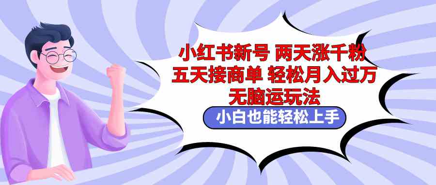 （9239期）小红书新号两天涨千粉五天接商单轻松月入过万 无脑搬运玩法 小白也能轻…-梦帆创业网