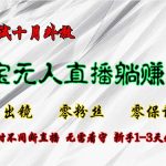 （12862期）淘宝无人直播最新玩法，九月测试十月外放，不出镜零粉丝零保证金，24小…-梦帆创业网