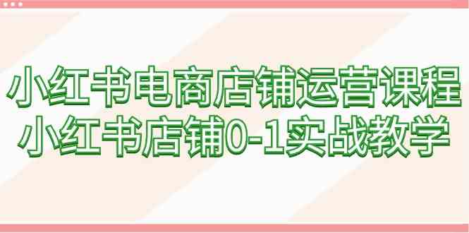 （9249期）小红书电商店铺运营课程，小红书店铺0-1实战教学（60节课）-梦帆创业网