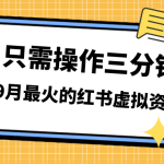 一单50-288，一天8单收益500＋小红书虚拟资源变现，视频课程＋实操课＋…-梦帆创业网