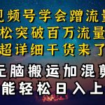 （10675期）都知道视频号是红利项目，可你为什么赚不到钱，深层揭秘加搬运混剪起号…-梦帆创业网