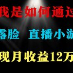 （9581期）2024年好项目分享 ，月收益15万+，不用露脸只说话直播找茬类小游戏，非…-梦帆创业网