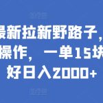 小红书最新拉新野路子，一部手机即可操作，一单15块，做得好日入2000+-梦帆创业网