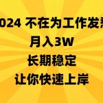 2024不在为工作发愁，月入3W，长期稳定，让你快速上岸-梦帆创业网