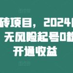 头条搬砖项目，2024内部新玩法，无风险起号0粉即可开通收益-梦帆创业网