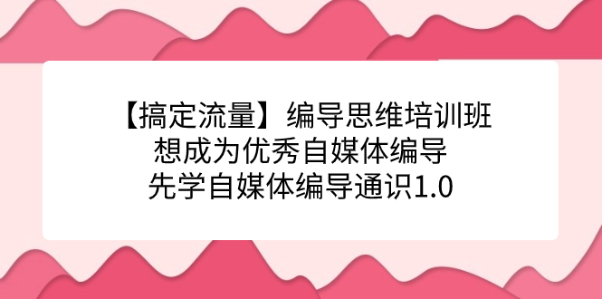 【搞定流量】编导思维培训班，想成为优秀自媒体编导先学自媒体编导通识1.0-梦帆创业网