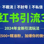 2024年4月最新小红书引流3.0玩法，日引500+精准粉，加爆你的微信！-梦帆创业网