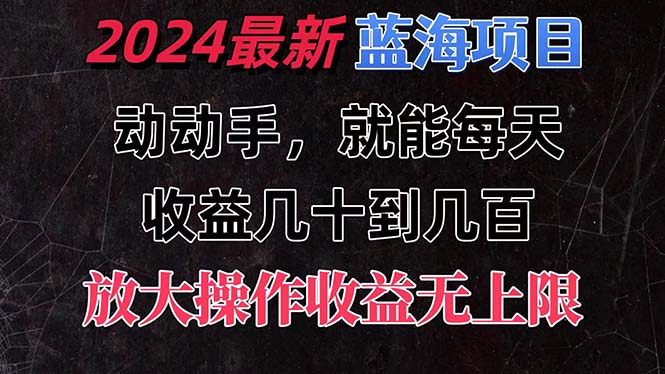 有手就行的2024全新蓝海项目，每天1小时收益几十到几百，可放大操作-梦帆创业网