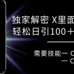 独家解密 X 里面的流量密码，复制粘贴轻松日引100+-梦帆创业网