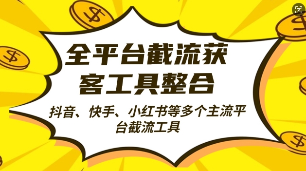 全平台截流获客工县整合全自动引流，日引2000+精准客户【揭秘】-梦帆创业网