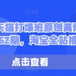 淘宝天猫打爆班原创高阶技术第62期，淘宝全站推广-梦帆创业网