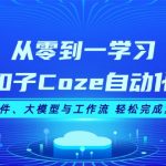 （13278期）从零到一学习扣子Coze自动化，掌握插件、大模型与工作流 轻松完成复杂任务-梦帆创业网