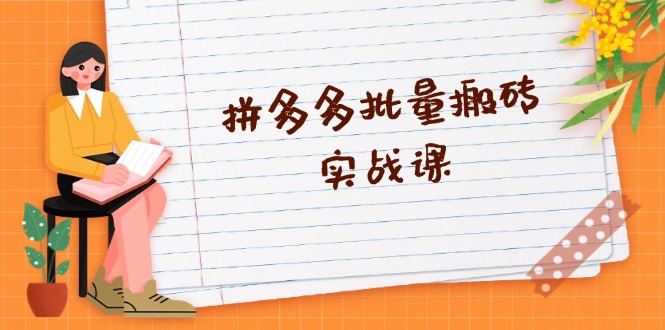 （13265期）拼多多批量搬砖实战课，全自动剪辑发布，黑科技新技术与爆款选品策略-梦帆创业网